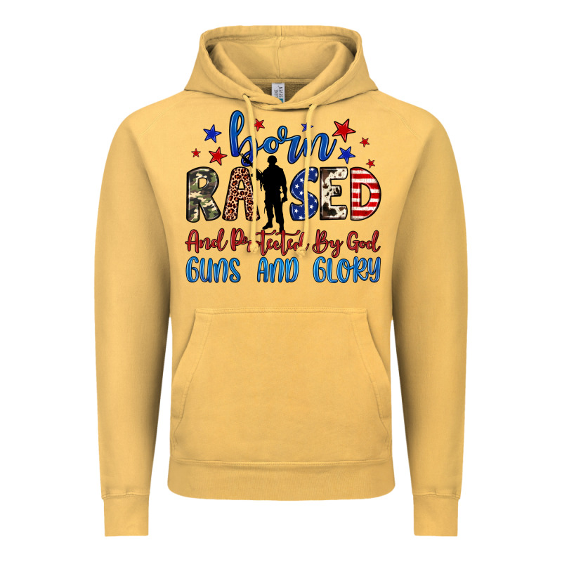 Born Raised And Protected By God Guns And Glory Vintage Hoodie by JahusDesignShop | Teevron