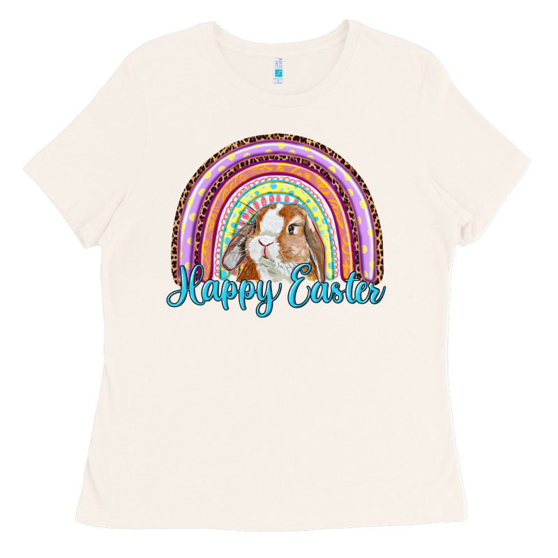 Happy Easter Rainbow Bunny Ladies Tee by RanaPortraitStore | Teevron