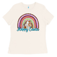Bone happy easter rainbow bunny Ladies Tee - RanaPortraitStore