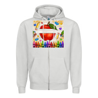 Dove Grey custom teacher name apple Zipper Hoodie - NancyCooperArtShop