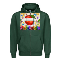 Custom Teacher Name Apple Zipper Hoodie | Teevron