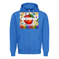 True Royal custom teacher name apple Zipper Hoodie - NancyCooperArtShop