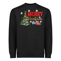 Black merry christmas tree Heavyweight Sweatshirt - AdoDesignShop