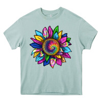 Arona tie dye sunflower Heavy Core Tee - texasbilliewilder