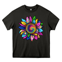 Asphalt tie dye sunflower Heavy Core Tee - texasbilliewilder