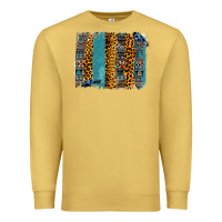 Antique Gold Aztec Leopard Glitter Brushstrokes Premium Sweatshirt - Bettercallsaul