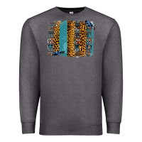 Charcoal Heather Aztec Leopard Glitter Brushstrokes Premium Sweatshirt - Bettercallsaul