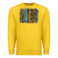 Lemon Aztec Leopard Glitter Brushstrokes Premium Sweatshirt - Bettercallsaul