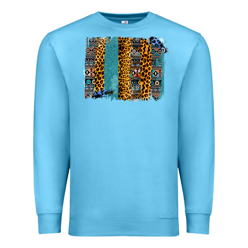 Aztec Leopard Glitter Brushstrokes Premium Sweatshirt by Bettercallsaul | Teevron