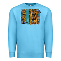 Ocean Blue Aztec Leopard Glitter Brushstrokes Premium Sweatshirt - Bettercallsaul