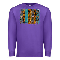Purple Aztec Leopard Glitter Brushstrokes Premium Sweatshirt - Bettercallsaul