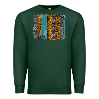 Sports Green Aztec Leopard Glitter Brushstrokes Premium Sweatshirt - Bettercallsaul