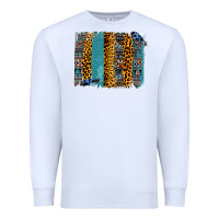 White Aztec Leopard Glitter Brushstrokes Premium Sweatshirt - Bettercallsaul