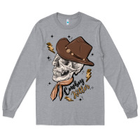 Heather Grey cowboy killer Long Sleeve Tee - MaliasSmallBusiness