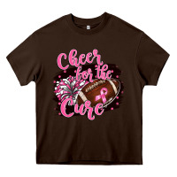 Chocolate Brown cheer for the cure Heavy Core Tee - BarkalooDesign