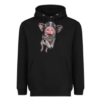 Black baby pig Heavyweight Hoodie - BarkalooDesign