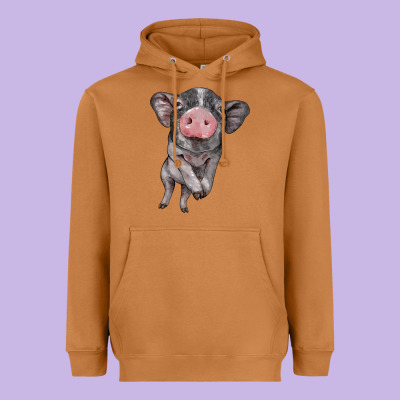 Baby Pig Heavyweight Hoodie Designed By Barkaloodesign