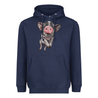 Navy baby pig Heavyweight Hoodie - BarkalooDesign