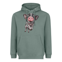 Sage baby pig Heavyweight Hoodie - BarkalooDesign