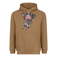Toasted Coconut baby pig Heavyweight Hoodie - BarkalooDesign
