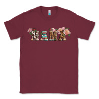 Burgundy Western Floral Mama Classic Tee - LillyAllenDesigns