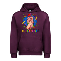 Mauve Wine Autism Mom Urban Hoodie - CowGirlArtShop