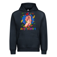 Navy Autism Mom Urban Hoodie - CowGirlArtShop