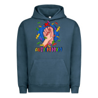 Pigment Midnight Navy Autism Mom Urban Hoodie - CowGirlArtShop