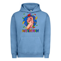Pigment Pebble Blue Autism Mom Urban Hoodie - CowGirlArtShop