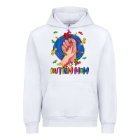 White Autism Mom Urban Hoodie - CowGirlArtShop
