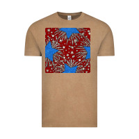 Vintage Coffee Glitter 4th of July Seamless Pattern Vintage Tee - BundleAndBundleShop