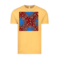 Vintage Mustard Glitter 4th of July Seamless Pattern Vintage Tee - BundleAndBundleShop