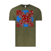 Vintage Olive Glitter 4th of July Seamless Pattern Vintage Tee - BundleAndBundleShop