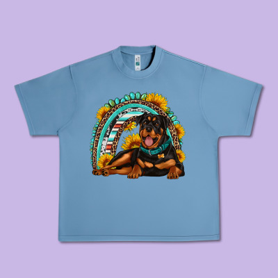 Rottweiler  Rainbow Urban Heavy Tee Designed By Artiststas
