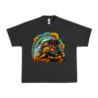 Pigment Black Rottweiler  rainbow Urban Heavy Tee - Artiststas