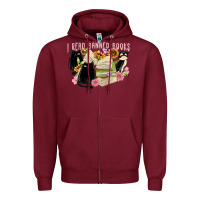 Burgundy ı read banned books Zipper Hoodie - MaliasSmallBusiness