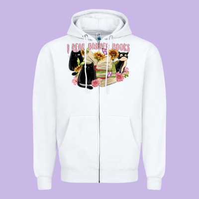 ı Read Banned Books Zipper Hoodie Designed By Maliassmallbusiness