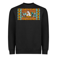 Black mom goat sunflowers license plate Heavyweight Sweatshirt - Artiststas