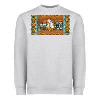 Heather Grey mom goat sunflowers license plate Heavyweight Sweatshirt - Artiststas