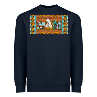 Navy mom goat sunflowers license plate Heavyweight Sweatshirt - Artiststas