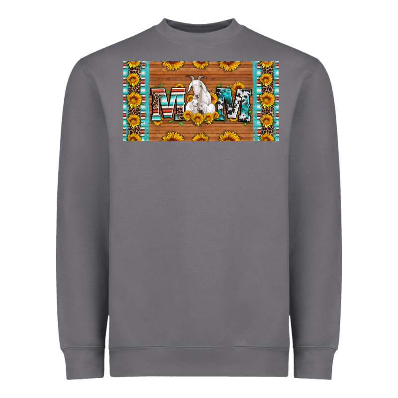Mom Goat Sunflowers License Plate Heavyweight Sweatshirt by Artiststas | Teevron