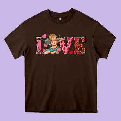 Love Cupid Heavy Core Tee Designed By Ranaportraitstore