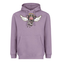 Lavender angel baby pig Heavyweight Hoodie - BarkalooDesign