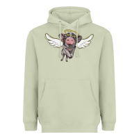 Matcha angel baby pig Heavyweight Hoodie - BarkalooDesign