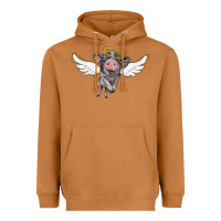 Meerkat angel baby pig Heavyweight Hoodie - BarkalooDesign