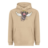 Mushroom angel baby pig Heavyweight Hoodie - BarkalooDesign