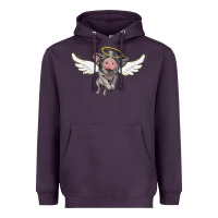 Plum angel baby pig Heavyweight Hoodie - BarkalooDesign