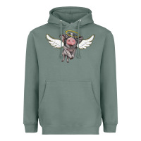 Sage angel baby pig Heavyweight Hoodie - BarkalooDesign