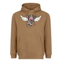 Toasted Coconut angel baby pig Heavyweight Hoodie - BarkalooDesign