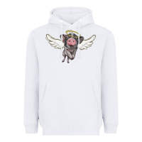 White angel baby pig Heavyweight Hoodie - BarkalooDesign